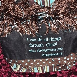 Inspirational Tote Bag - Brown and Teal